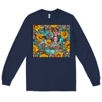 Navy baby pigs with leopard cowhide and sunflowers Long Sleeve Tee - Artiststas
