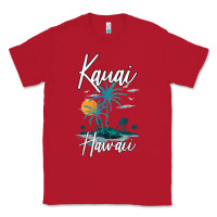 Red family vacation retro sunset hawaii kauai t shirt Classic Tee - linhVisuals