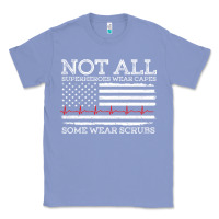 Colony Blue nurses not all superheroes wear caps some wear scrubs nurse supportive Classic Tee - linhVisuals