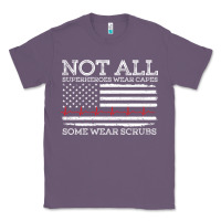 Lavender nurses not all superheroes wear caps some wear scrubs nurse supportive Classic Tee - linhVisuals