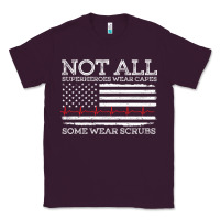 Plum nurses not all superheroes wear caps some wear scrubs nurse supportive Classic Tee - linhVisuals