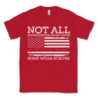 Red nurses not all superheroes wear caps some wear scrubs nurse supportive Classic Tee - linhVisuals