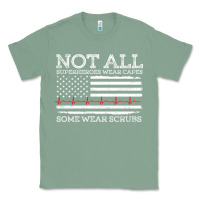 Sage nurses not all superheroes wear caps some wear scrubs nurse supportive Classic Tee - linhVisuals