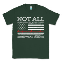 Sports Green nurses not all superheroes wear caps some wear scrubs nurse supportive Classic Tee - linhVisuals
