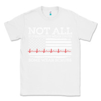 White nurses not all superheroes wear caps some wear scrubs nurse supportive Classic Tee - linhVisuals