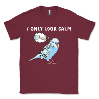 Burgundy parakeet bird biting finger funny i only look calm Classic Tee - linhVisuals