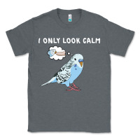 Charcoal Heather parakeet bird biting finger funny i only look calm Classic Tee - linhVisuals