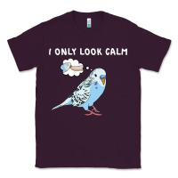 Plum parakeet bird biting finger funny i only look calm Classic Tee - linhVisuals