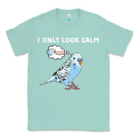 Seafoam parakeet bird biting finger funny i only look calm Classic Tee - linhVisuals