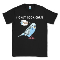 Black parakeet bird biting finger funny i only look calm Classic Tee - linhVisuals