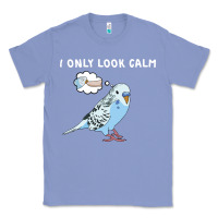 Colony Blue parakeet bird biting finger funny i only look calm Classic Tee - linhVisuals