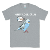 Heather Grey parakeet bird biting finger funny i only look calm Classic Tee - linhVisuals