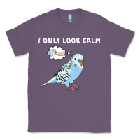 Lavender parakeet bird biting finger funny i only look calm Classic Tee - linhVisuals