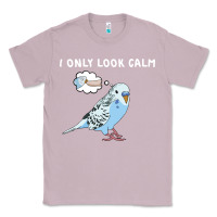 Lilac parakeet bird biting finger funny i only look calm Classic Tee - linhVisuals