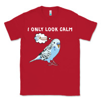 Red parakeet bird biting finger funny i only look calm Classic Tee - linhVisuals