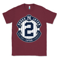 Burgundy derek jeter Classic Tee - linhVisuals