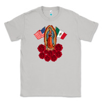Moon Dust our lady virgen de guadalupe mexican american flag holiday Classic Tee - linhVisuals
