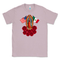 Lilac our lady virgen de guadalupe mexican american flag holiday Classic Tee - linhVisuals