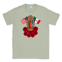 Matcha our lady virgen de guadalupe mexican american flag holiday Classic Tee - linhVisuals