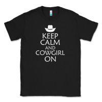 Black keep calm and cowgirl horse Classic Tee - linhVisuals