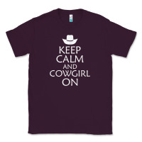 Plum keep calm and cowgirl horse Classic Tee - linhVisuals