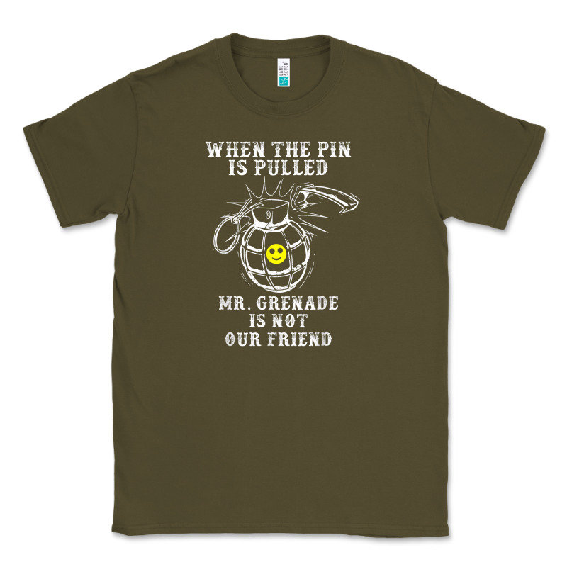 Military Mr Grenade Is Not Our Friend Classic Tee by linhVisuals | Teevron