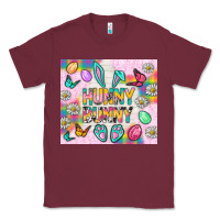Burgundy Hunny Bunny And Egg Easter Tumbler Classic Tee - BundleAndBundleShop