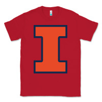 Red Illinois fighting illini, University of Illinois, UIUC, Geari Classic Tee - linhVisuals