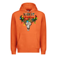 Carrot merry christmas bull skull Premium Hoodie - RanaPortraitStore