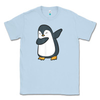 Dusty Blue penguin dabbing funny Classic Tee - linhVisuals