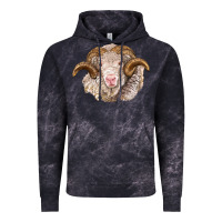 Cloud Black merino wool ram Vintage Hoodie - BarkalooDesign