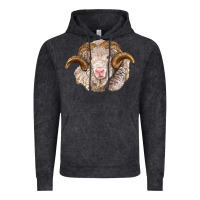 Vintage Black merino wool ram Vintage Hoodie - BarkalooDesign