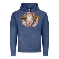 Vintage Denim merino wool ram Vintage Hoodie - BarkalooDesign