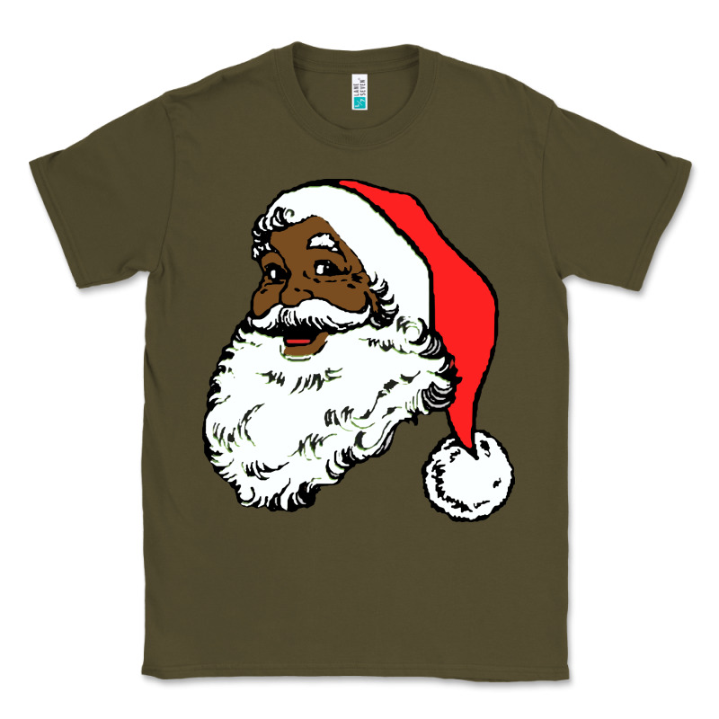 Black Santa Claus Christmas Classic Tee by linhVisuals | Teevron