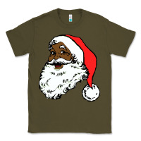 Army Green black santa claus christmas Classic Tee - linhVisuals