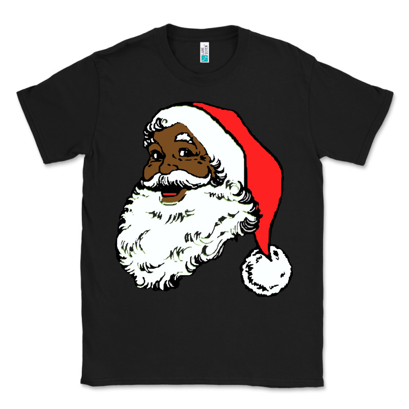 Black Santa Claus Christmas Classic Tee by linhVisuals | Teevron