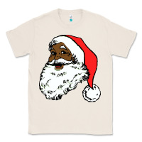 Natural black santa claus christmas Classic Tee - linhVisuals