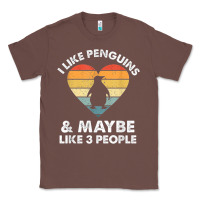 Chestnut i like penguins and 3 people vintage Classic Tee - linhVisuals