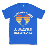 True Royal i like penguins and 3 people vintage Classic Tee - linhVisuals