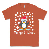 Copper penguin merry christmas with snow Classic Tee - linhVisuals