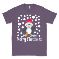 Lavender penguin merry christmas with snow Classic Tee - linhVisuals