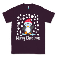 Plum penguin merry christmas with snow Classic Tee - linhVisuals