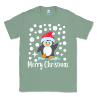 Sage penguin merry christmas with snow Classic Tee - linhVisuals