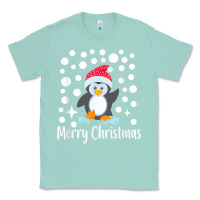 Seafoam penguin merry christmas with snow Classic Tee - linhVisuals