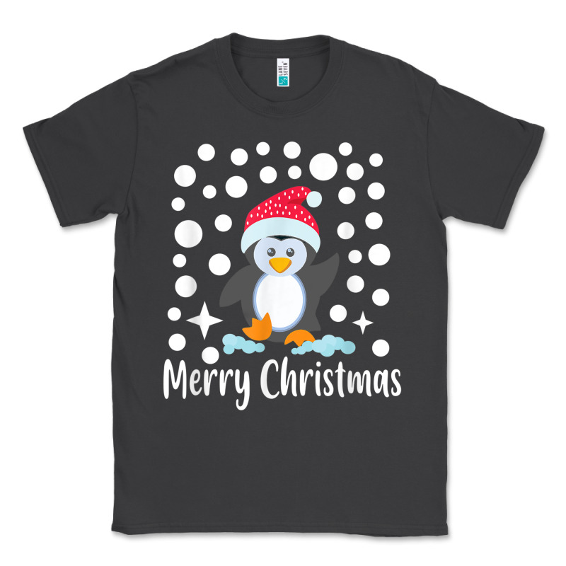 Penguin Merry Christmas With Snow Classic Tee by linhVisuals | Teevron