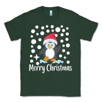 Sports Green penguin merry christmas with snow Classic Tee - linhVisuals