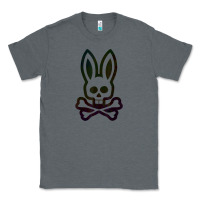 Charcoal Heather psychedelic bunny easter day, qsycho bunnies, easter 2022 Classic Tee - linhVisuals