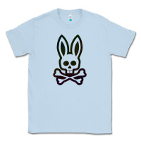 Dusty Blue psychedelic bunny easter day, qsycho bunnies, easter 2022 Classic Tee - linhVisuals