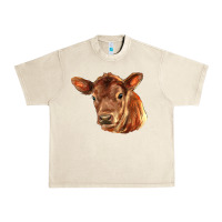 Sandshell red angus calf face Urban Heavy Tee - LillyAllenDesigns
