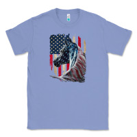 Colony Blue patriotic horse american flag   horse vintage Classic Tee - linhVisuals
